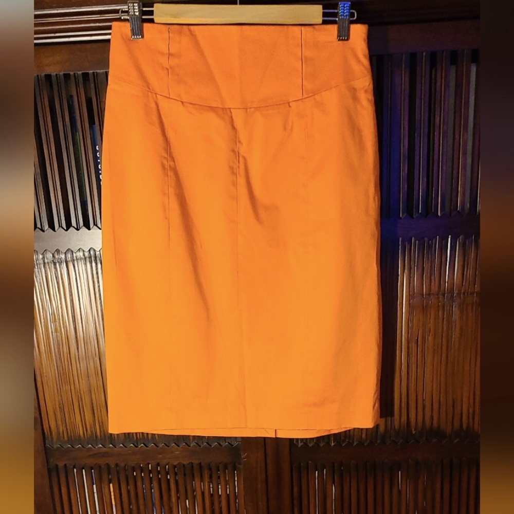 NWT Josie Natori Natorious orange skirt sz8